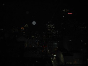 Montreal desde el hotel de noche